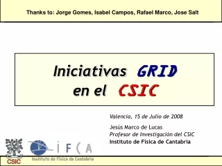 Iniciativas GRID en el CSIC