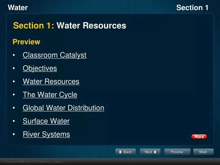 section 1 water resources