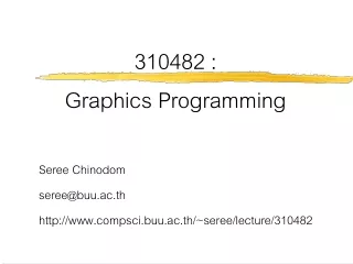 310482 :  Graphics Programming