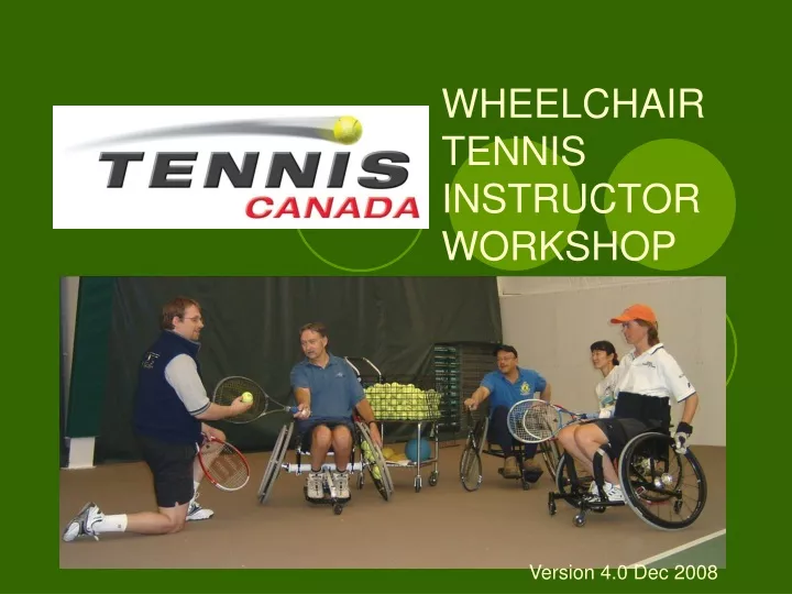 wheelchair tennis instructor workshop