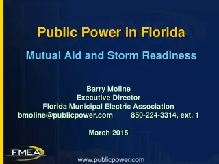 Public Power in Florida Mutual Aid and Storm Readiness