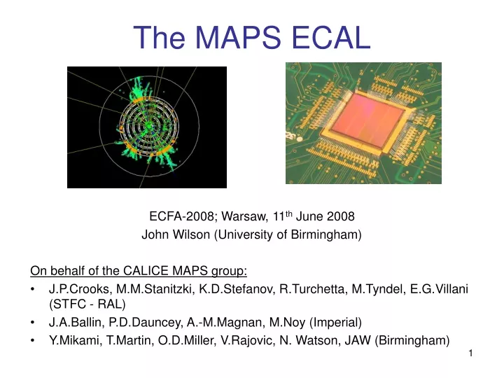 the maps ecal