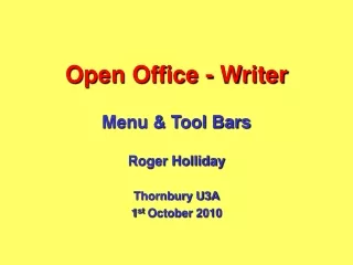 Open Office - Writer