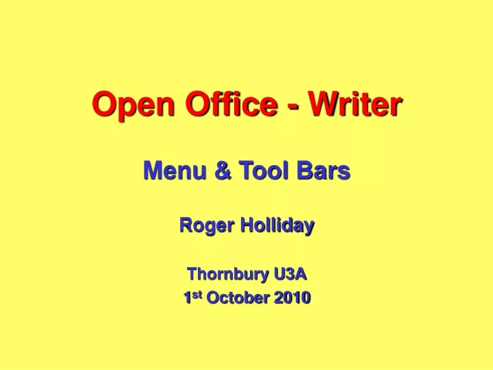 open office writer
