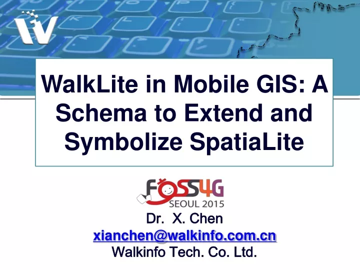 walklite in mobile gis a schema to extend and symbolize spatialite