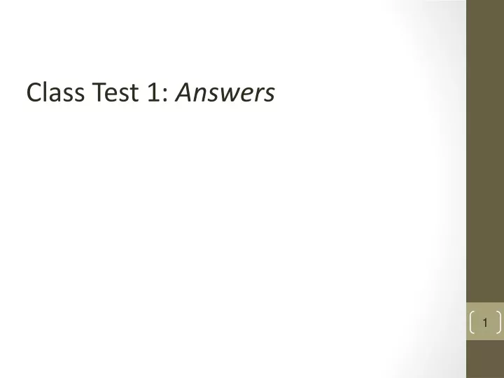 class test 1 answers