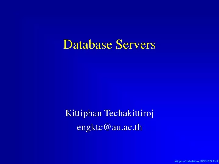 database servers