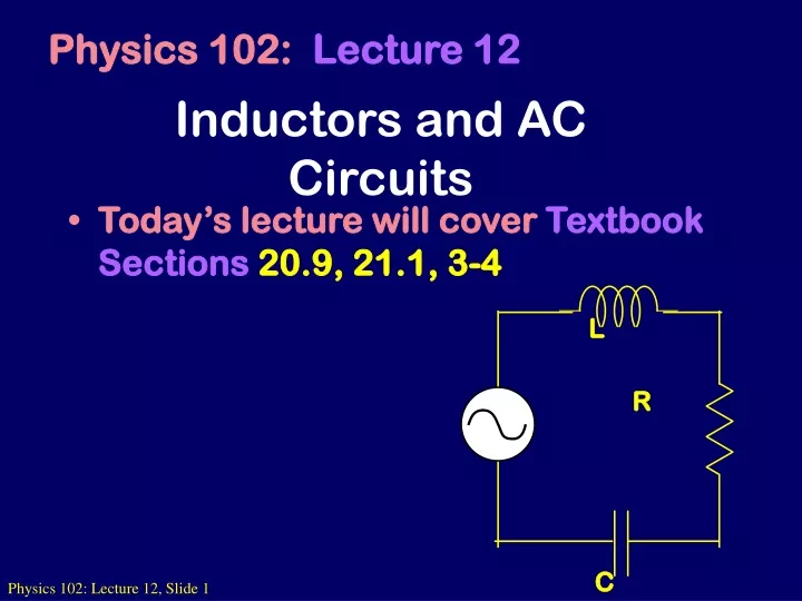 inductors and ac circuits