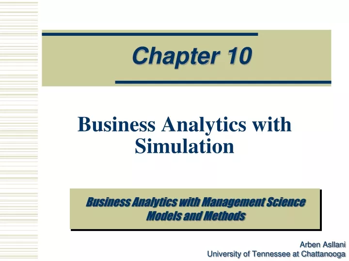 business analytics with simulation