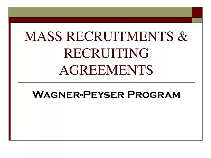 mass recruitments recruiting agreements