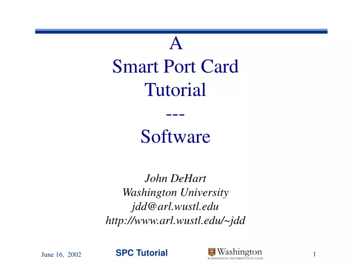 a smart port card tutorial software john dehart
