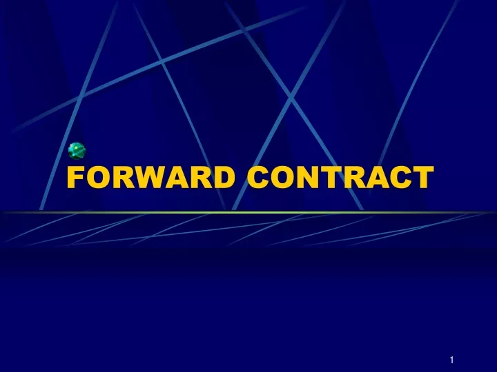 forward contract