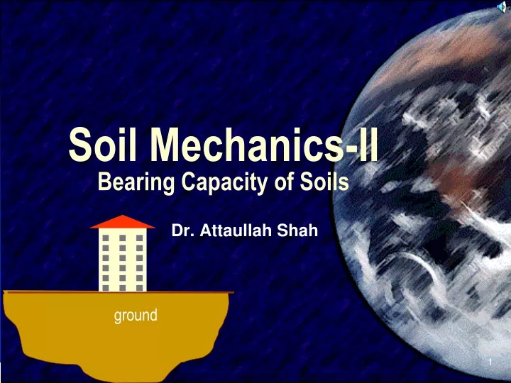soil mechanics ii bearing capacity of soils