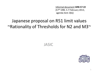 Japanese proposal on R51 limit values ~Rationality of Thresholds for N2 and M3~