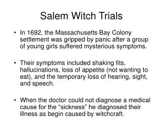 Salem Witch Trials