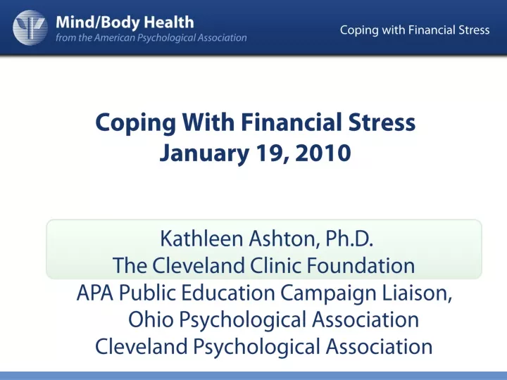 coping with financial stress