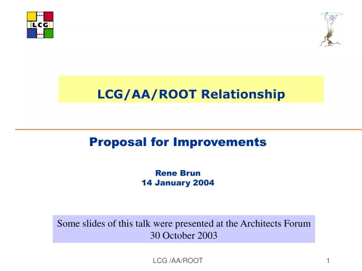 proposal for improvements rene brun 14 january 2004