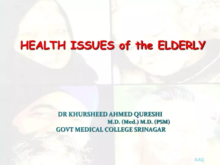 health issues of the elderly