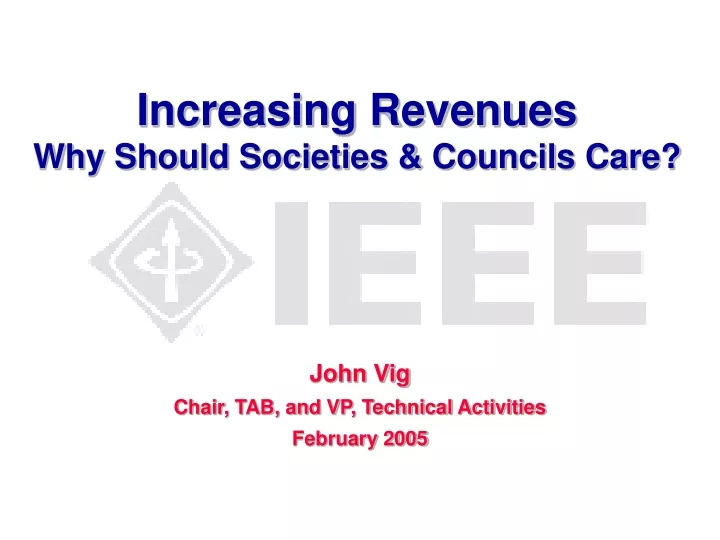 increasing revenues why should societies councils care