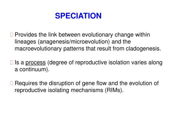 speciation