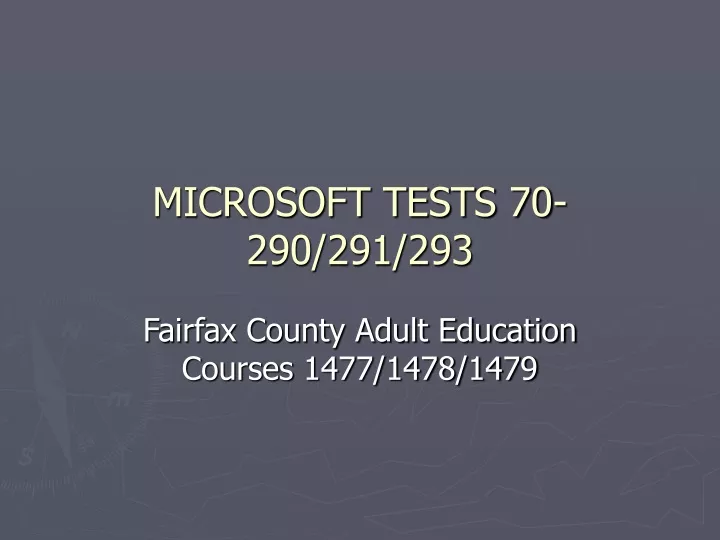 microsoft tests 70 290 291 293