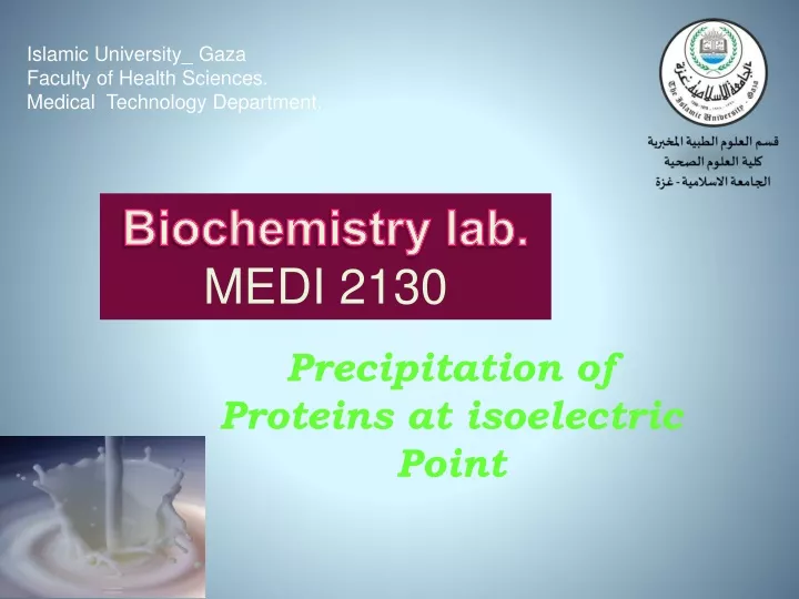 precipitation of proteins at isoelectric point