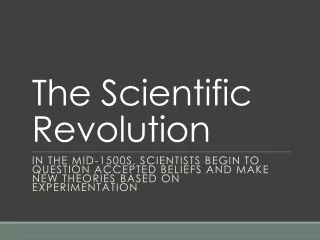 The Scientific Revolution