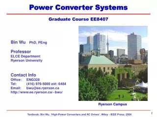 Power Converter Systems  Graduate Course EE8407