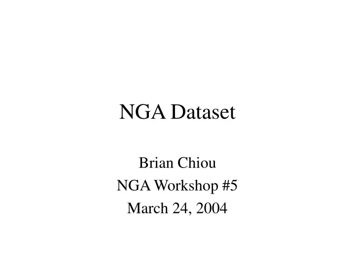 nga dataset