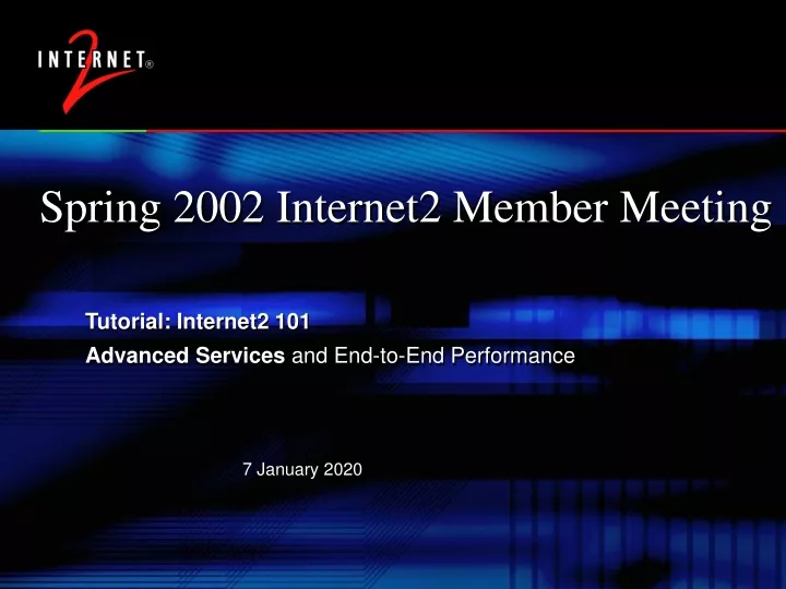 spring 2002 internet2 member meeting