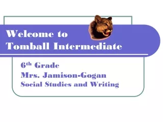 Welcome to  Tomball Intermediate