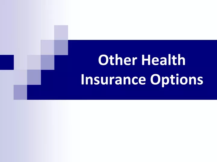 other health insurance options