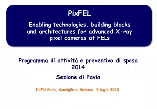 Programma di attivit à e preventivo di spesa 2014 Sezione di Pavia