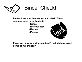 Binder Check!!