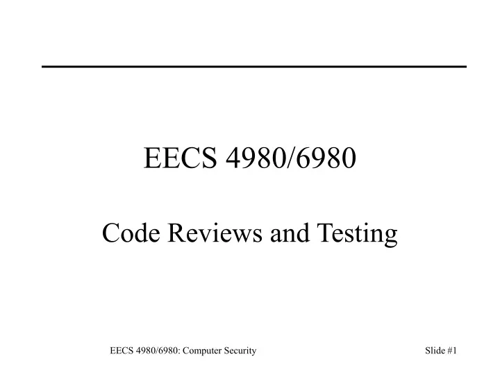 eecs 4980 6980