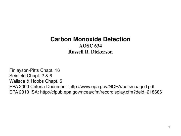 carbon monoxide detection aosc 634 russell
