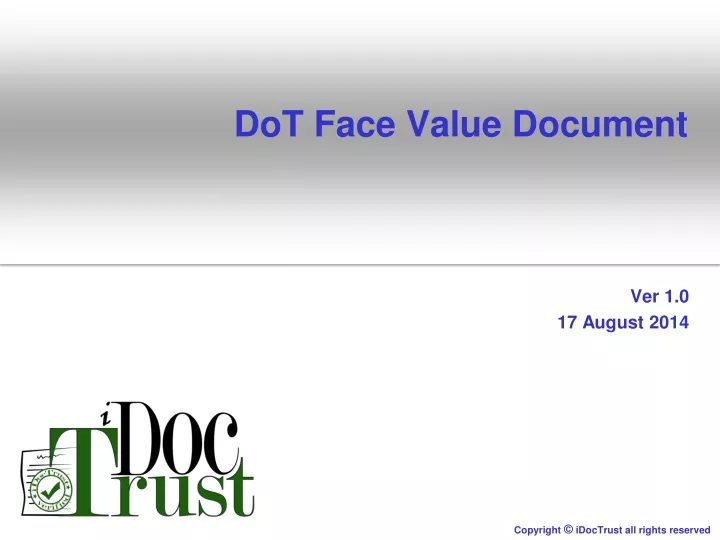 dot face value document