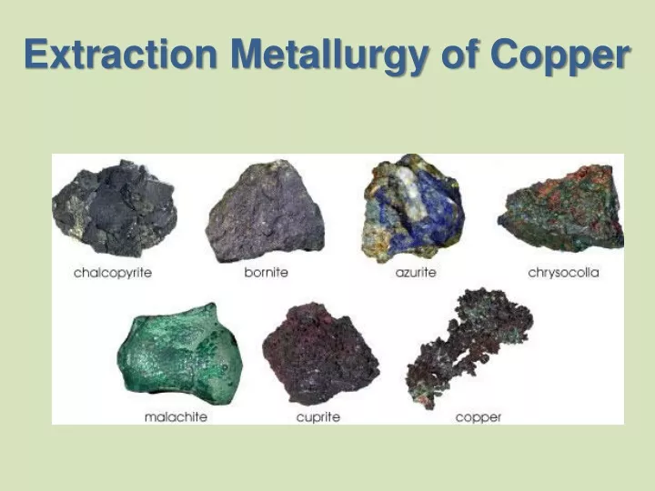 extraction metallurgy of copper