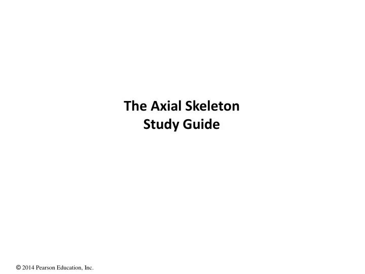 the axial skeleton study guide