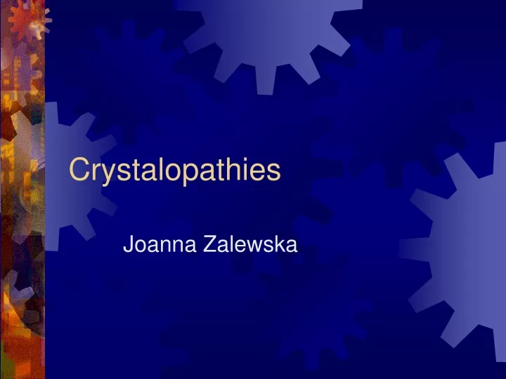 crystalopathies