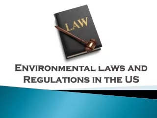 Environmental Laws and Regulations in the US