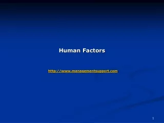 Human Factors managementsupport