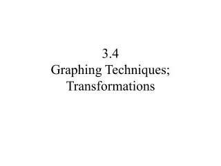 3.4  Graphing Techniques; Transformations