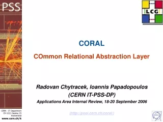 CORAL COmmon Relational Abstraction Layer