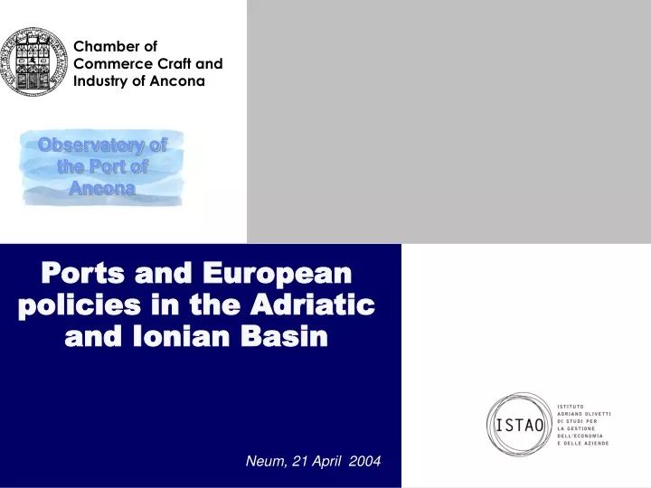 ports and european policies in the adriatic and ionian basin