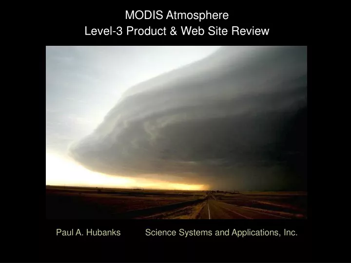 modis atmosphere level 3 product web site review