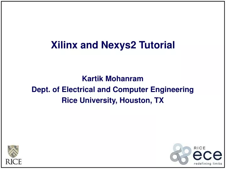 xilinx and nexys2 tutorial