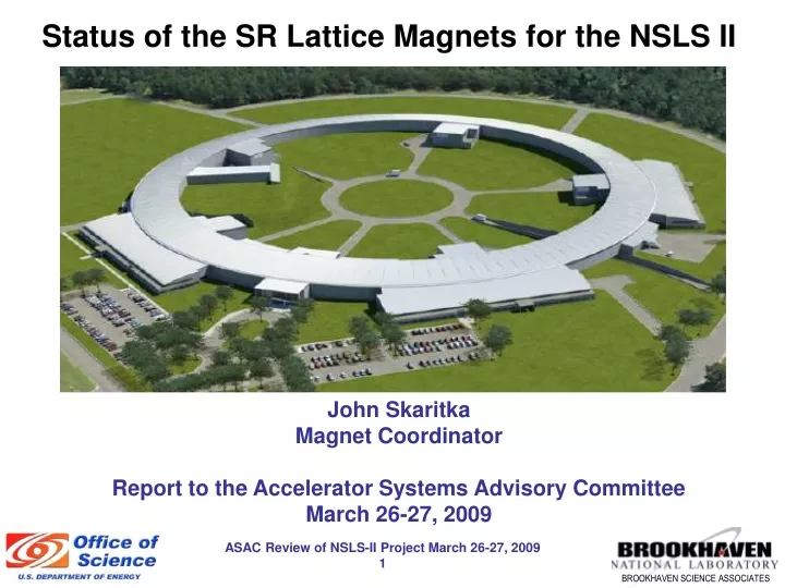 status of the sr lattice magnets for the nsls ii