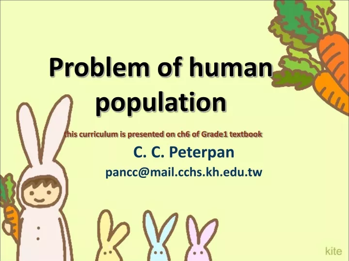 problem of human population this curriculum is presented on ch6 of grade1 textbook