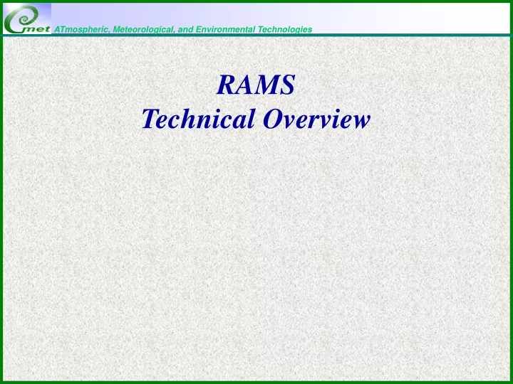 rams technical overview